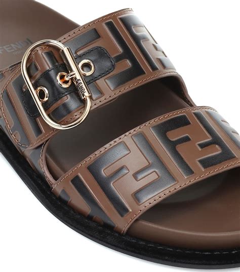 fendi open toe flat sandals|Fendi Birkenstock style sandals.